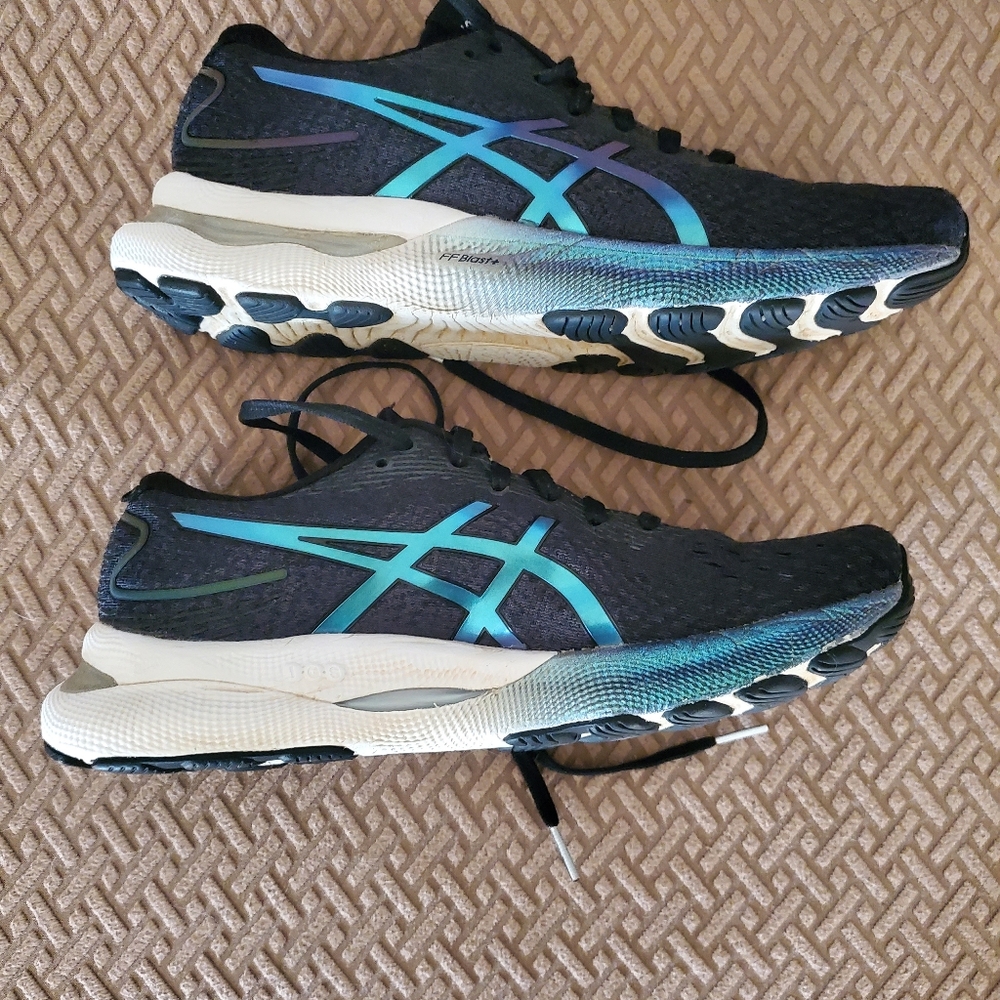 Asics Navy And Teal Athletic Sneakers